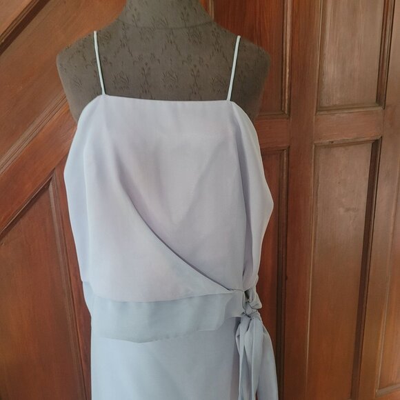 Vintage Dessy Creations Lavender Maxi Dress W/ Side Tie Size 22W 100% Acetate Li - Picture 2 of 7